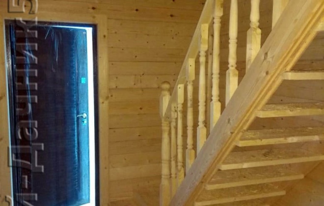 3 Брусовой дом 6×8, 75 м², Ленинградская область,  Ломоносовский район, к. посёлок Ежевичное (4)